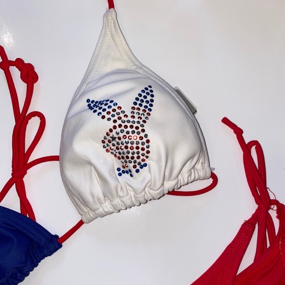 NWT PLAYBOY🐰 RED, WHITE & BLUE BIKINI SET - Picture 5 of 5